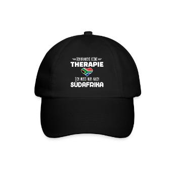 Südafrika - Baseballkappe - Schwarz/Schwarz - Vorne