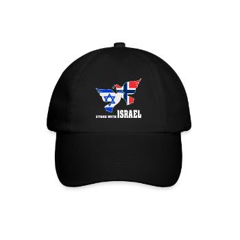 Norwegen Israel Friedenstauben - Baseballkappe - Schwarz/Schwarz - Vorne