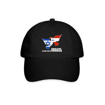 Österreich Israel Friedenstauben - Baseballkappe - Schwarz/Schwarz - Vorne
