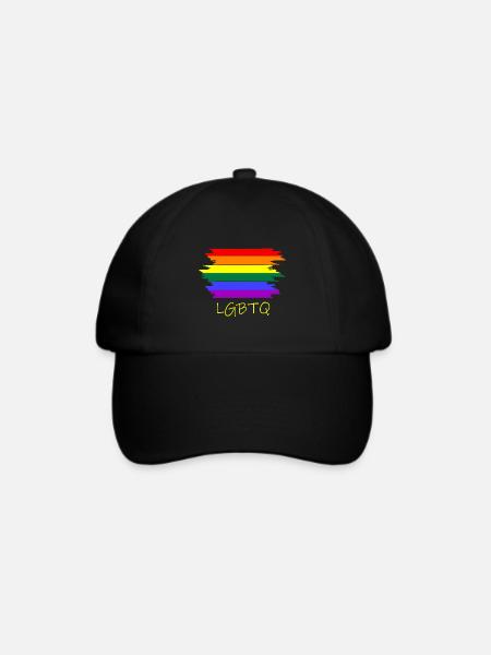 LGBTQ - Baseballkappe - Schwarz/Schwarz