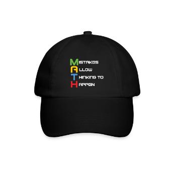 Mathelehrer - Baseballkappe - Schwarz/Schwarz - Vorne