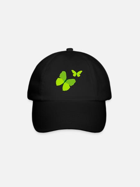 Schmetterling Einzigartiges Geschenk Schmetterling - Baseballkappe - Schwarz/Schwarz