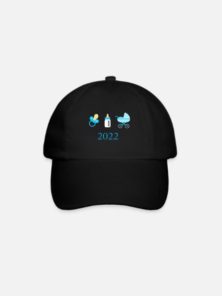 Baby 2022 Geburt Familie - Baseballkappe - Schwarz/Schwarz