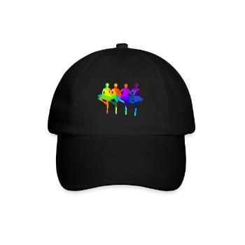 Ballett Tanzen Regenbogen Polygon Sport - Baseballkappe - Schwarz/Schwarz - Vorne