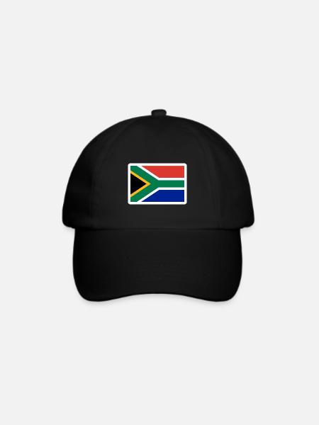 Südafrika - Baseballkappe - Schwarz/Schwarz