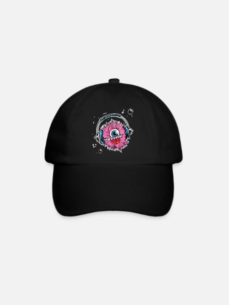 rosa monster - Baseballkappe - Schwarz/Schwarz