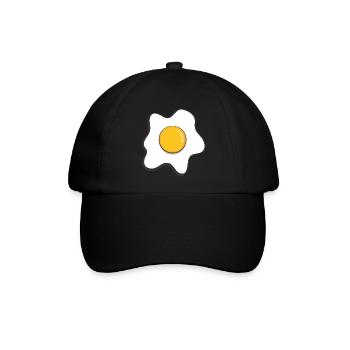 Spiegelei - Baseballkappe - Schwarz/Schwarz - Vorne
