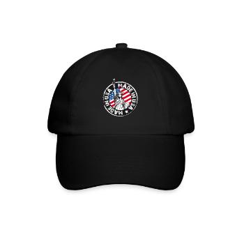 Made in USA - Baseballkappe - Schwarz/Schwarz - Vorne