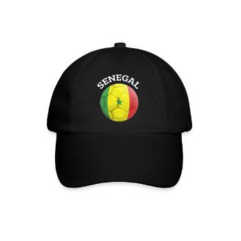 Senegal Afrika Geschenkidee - Baseballkappe - Schwarz/Schwarz - Vorne