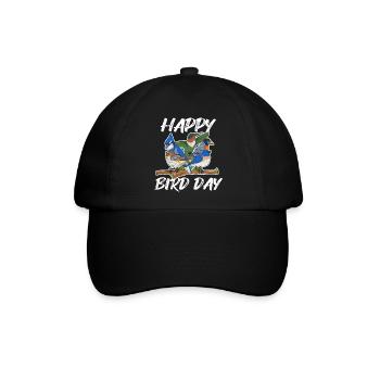 Ornithologie Wortspiel für einen Ornithologen - Baseballkappe - Schwarz/Schwarz - Vorne