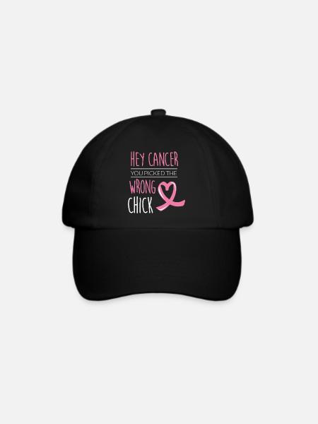Brust-Krebs-Monat - Baseballkappe - Schwarz/Schwarz