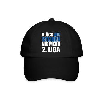 GLÜCK AUFSTEIGER NIE MEHR 2. LIGA - Baseballkappe - Schwarz/Schwarz - Vorne