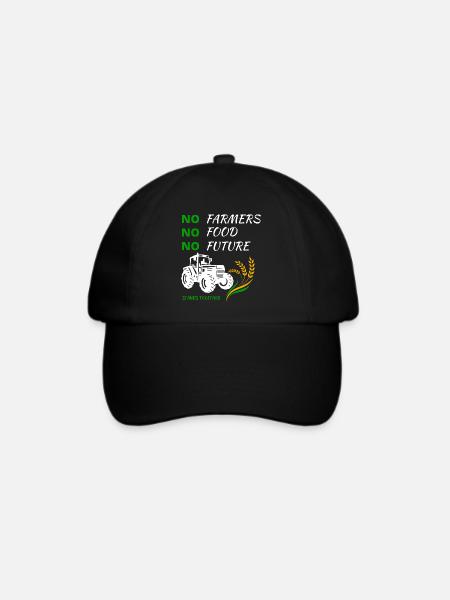 No Farmers No Food No Future - stands together - Baseballkappe - Schwarz/Schwarz