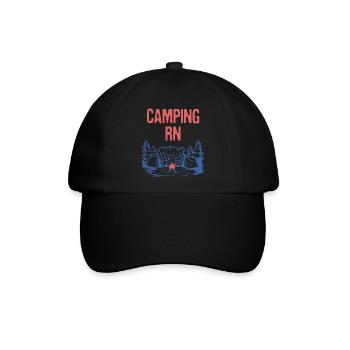 Camping RN Camper Forest Camp Woods Vacation - Baseballkappe - Schwarz/Schwarz - Vorne