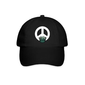 Soldat Soldaten Army Peace Symbol Schneeglöckchen - Baseballkappe - Schwarz/Schwarz - Vorne