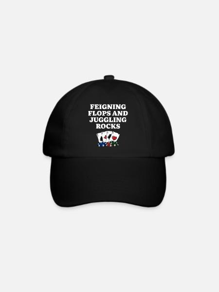 Feigning Flops & Juggling Rocks Poker Funny Poker - Baseballkappe - Schwarz/Schwarz