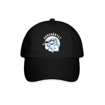Eisbader cooler Winterschwimmer abgehärtet - Baseballkappe - Schwarz/Schwarz - Vorne