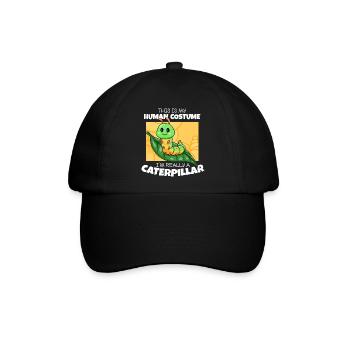 Raupe - Baseballkappe - Schwarz/Schwarz - Vorne