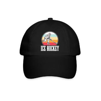 Eishockey  - Baseballkappe - Schwarz/Schwarz - Vorne