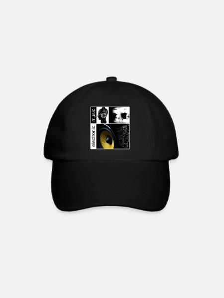 Electronic Music - Geschenk - Baseballkappe - Schwarz/Schwarz
