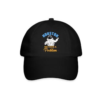 Astronaut in Houston Design für stolze Houstoner - Baseballkappe - Schwarz/Schwarz - Vorne