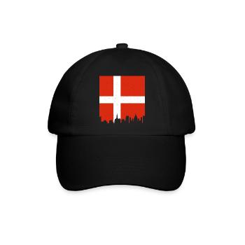 Dänemark Flagge Skandinavien Dänische Flagge Reise - Baseballkappe - Schwarz/Schwarz - Vorne
