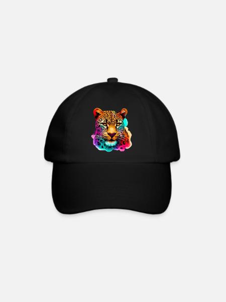 Leopard - Baseballkappe - Schwarz/Schwarz