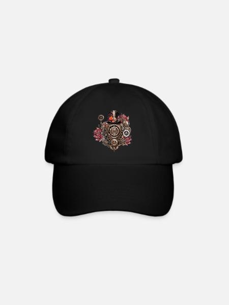 Wunderbares Steampunk-Design - Baseballkappe - Schwarz/Schwarz