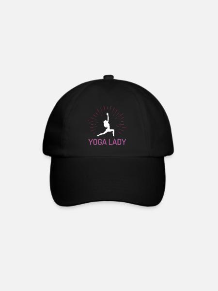 Yoga-Mädchen - Baseballkappe - Schwarz/Schwarz
