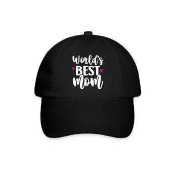 Die beste Mutter der Welt - Baseballkappe - Schwarz/Schwarz - Vorne