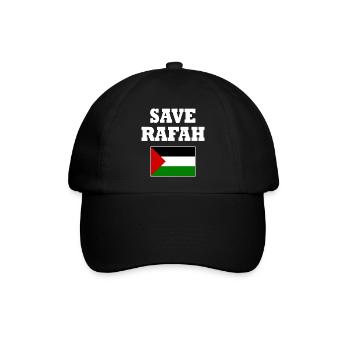 Save rafah - Baseballkappe - Schwarz/Schwarz - Vorne