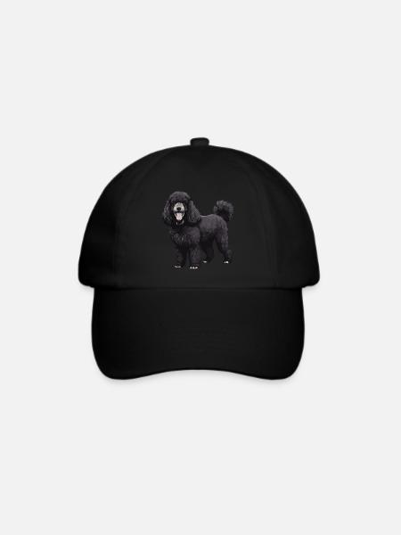 Pudel Hund Tier - Baseballkappe - Schwarz/Schwarz
