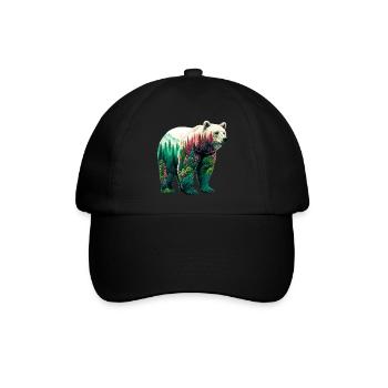 Bär - Baseballkappe - Schwarz/Schwarz - Vorne