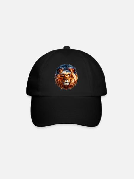 Löwe - Baseballkappe - Schwarz/Schwarz