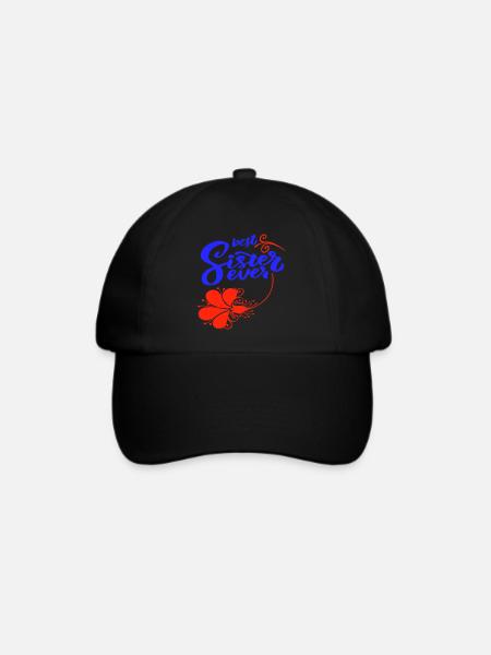 best sister ever - Baseballkappe - Schwarz/Schwarz