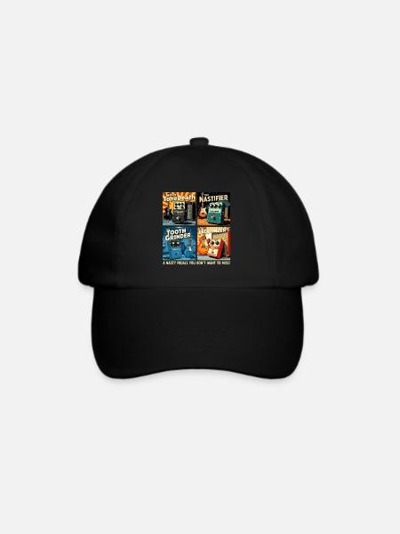 4 imaginäre Distortion-Pedale - Baseballkappe - Schwarz/Schwarz
