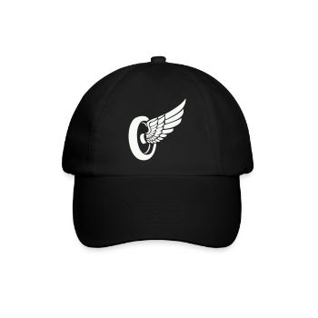 Reifen Flügel - Baseballkappe - Schwarz/Schwarz - Vorne