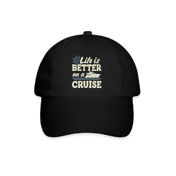 Kreuzfahrtschiff Sommerurlaub - Baseballkappe - Schwarz/Schwarz - Vorne