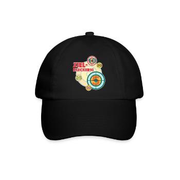 zielkleckern - weil immer mal was daneben geht - Baseballkappe - Schwarz/Schwarz - Vorne