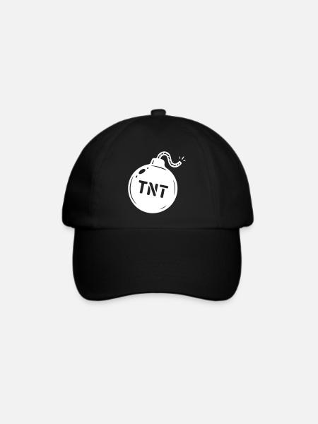 Bombe TNT Symbol - Baseballkappe - Schwarz/Schwarz