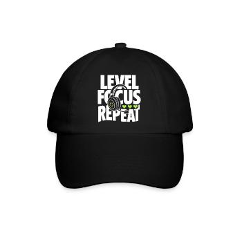 Level Focus Repeat Gaming Headset - Baseballkappe - Schwarz/Schwarz - Vorne