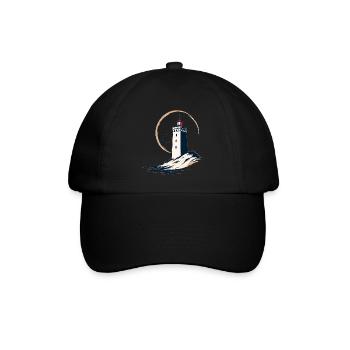 Rubjerg Knude Leuchtturm – Dänemark - Baseballkappe - Schwarz/Schwarz - Vorne