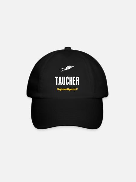 Taucher Geschenk Tiefenentspannt Tauchen - Baseballkappe - Schwarz/Schwarz