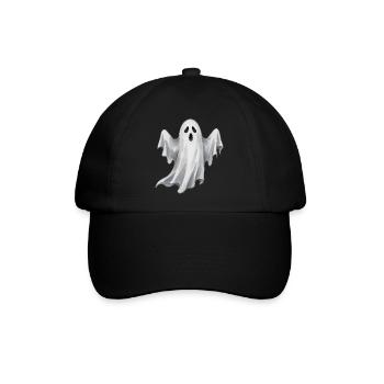 Gruseliges Gespenst Halloween Kostüm Ersatz  - Baseballkappe - Schwarz/Schwarz - Vorne