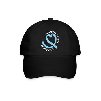 Alopecia Areata - Bewusstsein & Herz - Baseballkappe - Schwarz/Schwarz - Vorne