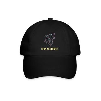 Wolf Neon Wilderness - Baseballkappe - Schwarz/Schwarz - Vorne