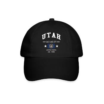 Utah - Baseballkappe - Schwarz/Schwarz - Vorne