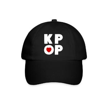 K-Pop Musik Liebe - Baseballkappe - Schwarz/Schwarz - Vorne