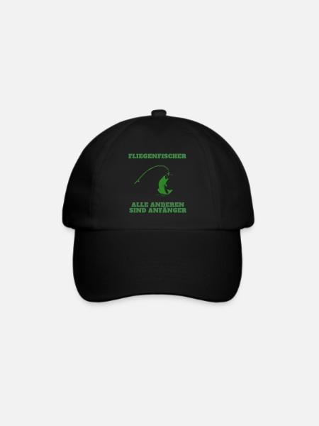 Fliegenfischen - Baseballkappe - Schwarz/Schwarz