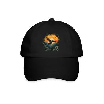 Kolibri Vogel Natur Tiere Wildnis Nektar - Baseballkappe - Schwarz/Schwarz - Vorne
